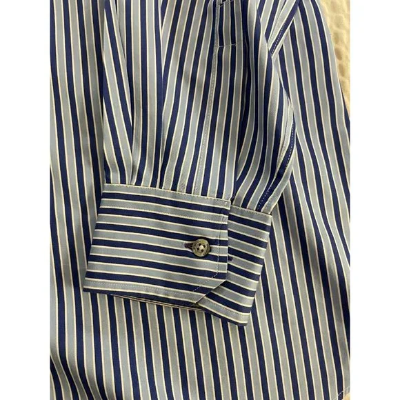 Paul Smith London Made in Italy Bold Blues Stripe Sport Shirt 17.5/44 $275 - Picture 3 of 6